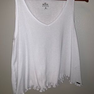 Hollister white tank top